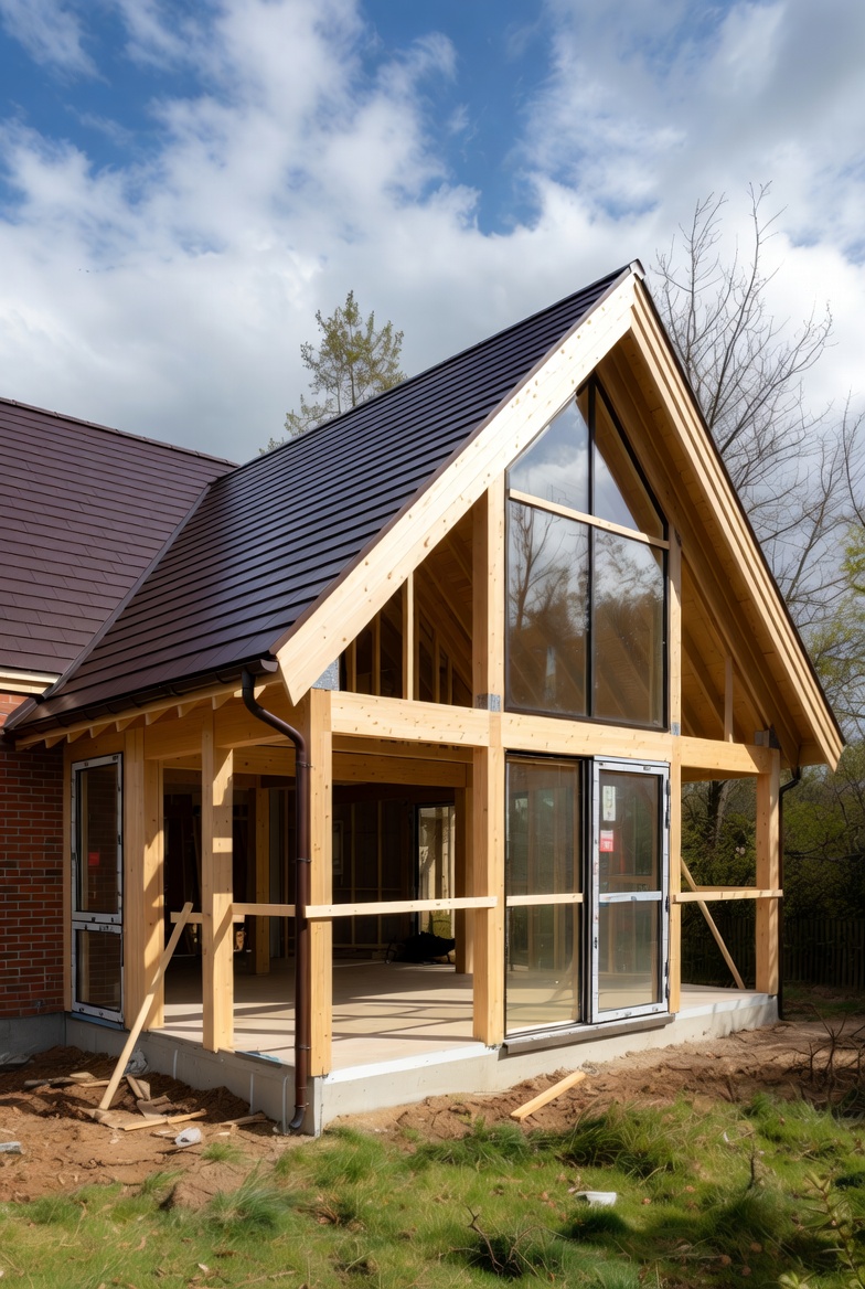 nouvelle maison avec extension en bois