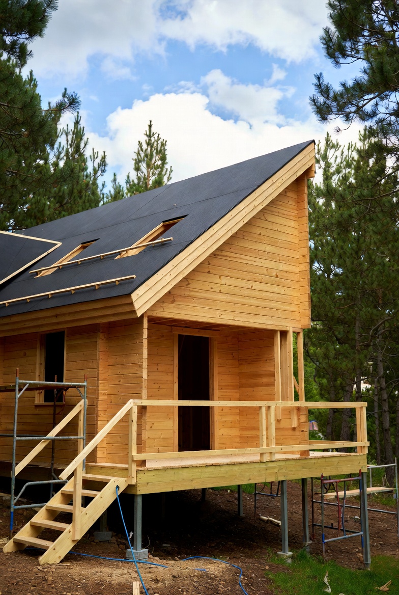 maison avec ossature en bois