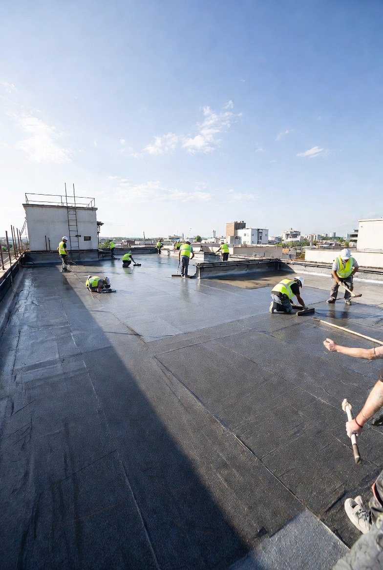 agrandissement avec une toiture plate