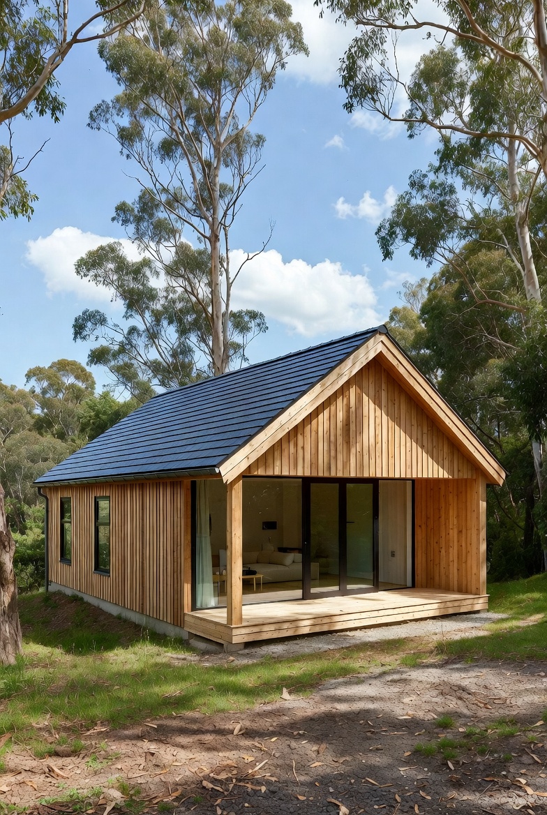 maison en bois et extension
